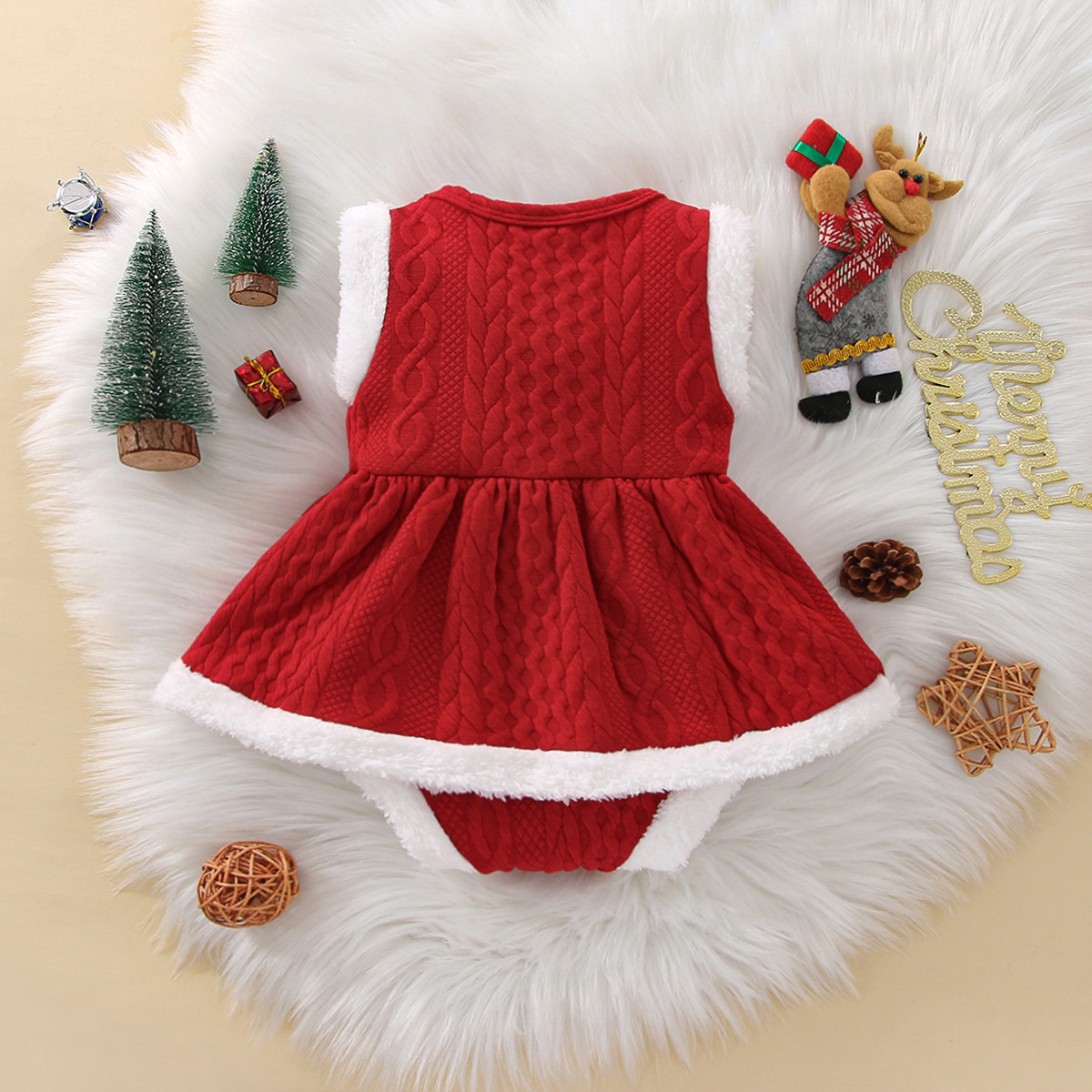 Newborn Baby Girl Christmas Romper